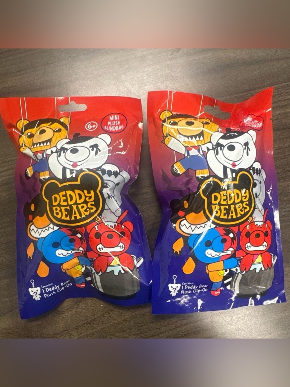 NEW Deddy Bears Plush Clip-On Blind Bags | Set of 2